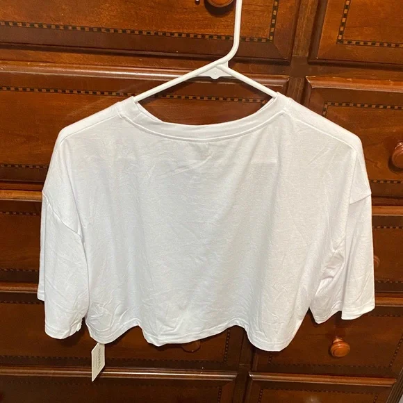 Wild West Graphic White Crop Top - Picture 4 of 5